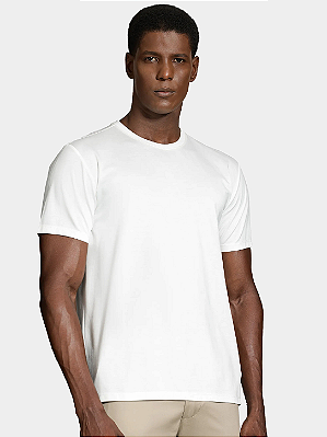 T-Shirt Algodão Australiano Duplo Mercerizada Fio 70 Aramis Off White