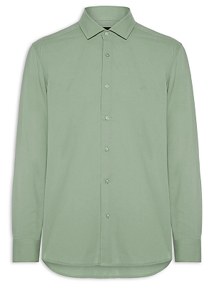 Camisa Aramis Manga Longa Slim Fio 60 Carbon Touch Verde