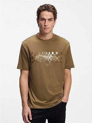 Camiseta Boss X Porsche Regular Fit Medium Brown