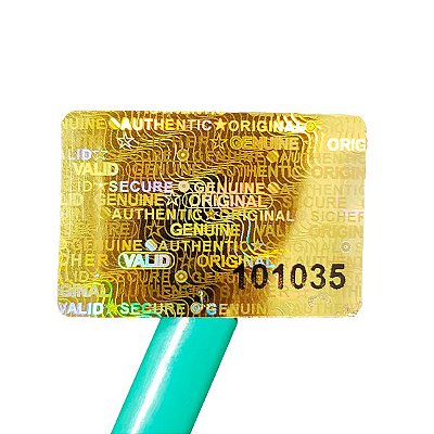 Selo Holográfico Void 30x20mm Cor Dourado Com Numeração