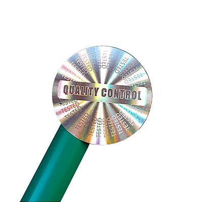 Selo Holográfico Void 20mm Redondo Cor Prata Controle de Qualidade