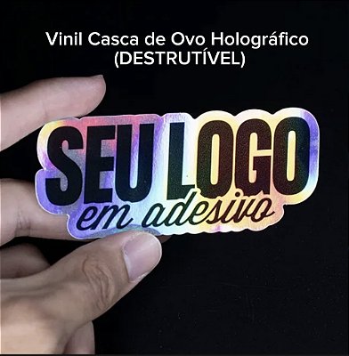 Adesivo Holográfico Casca de Ovo (DESTRUTÍVEL)