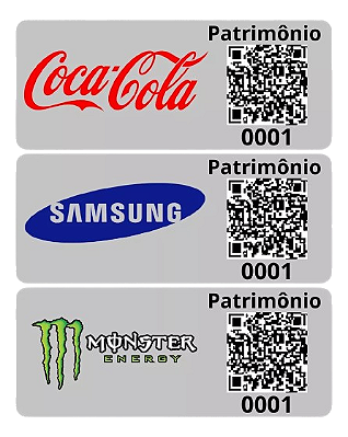 Etiqueta Adesivo PATRIMÔNIO Personalizado Colorido
