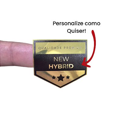Etiqueta Selo Luxo Adesivo Personalizado Dourado Liso