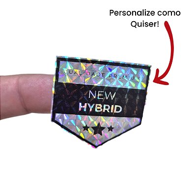 Etiqueta Selo Holográfico Adesivo Personalizado Diamante Liso