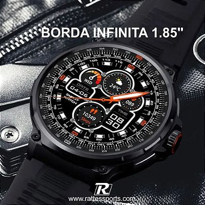 Relógio Smartwatch V69 1,85" (IP68 e assistente de voz)