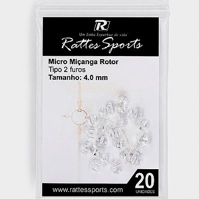 Micro Miçanga Rotor 2 furos para Chicotes de Pesca
