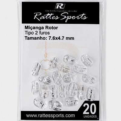 Miçanga 7,6 mm Rotor 2 furos para Chicotes de Pesca