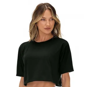 Cropped Oversized Liso Preto