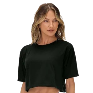 Cropped Oversized Liso Preto