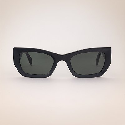 ÓCULOS DE SOL RETANGULAR PRETO/BRANCO - MODELO RAMONA