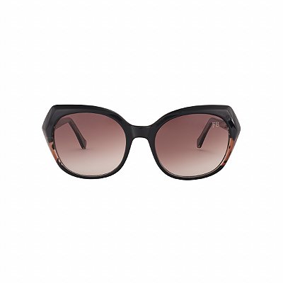ÓCULOS DE SOL PRETO COM TARTARUGA - MODELO ZAYA