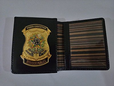 Carteira em couro com brasão Personalizada - SERVIDOR PÚBLICO