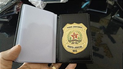 Carteira de couro com brasão -Poder Judiciário Perito Judicial - Temos todos os estados - porta funcional