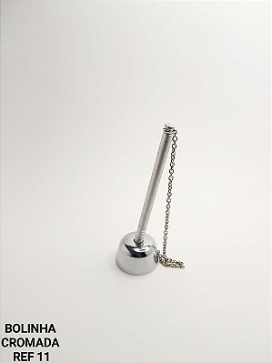 CANETA FIXA COM CORRENTE BOLINHA CROMADA - XPTO CANETAS