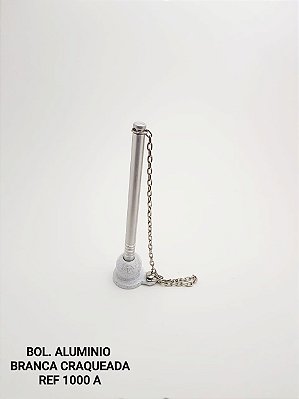 Caneta com base fixa suporte Bolinha de Aluminio colorida