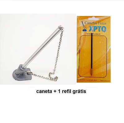 Kit canetas fixas magic cromada + refis grátis