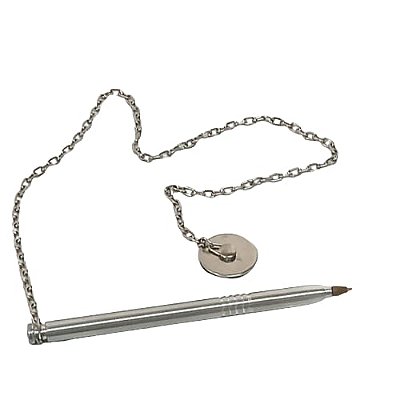 CANETA FIXA XPTO  SUP MOEDA CROMADA KIT  C/5 ou 10 UNIDADES