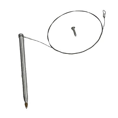 CANETA FIXA XPTO CABO DE AÇO KIT C/5 ou 10 UNIDADES