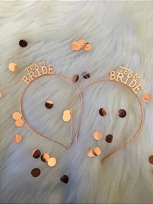 Tiara Team Bride rosé gold Pronta Entrega para Despedida de Solteira