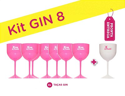 Kit Gin 8 Rosa Pronta Entrega para Despedida de Solteira