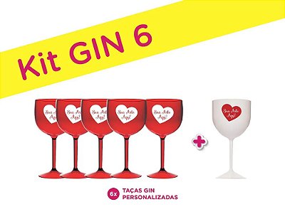 Kit Gin 6 Personalizado para Despedida de Solteira