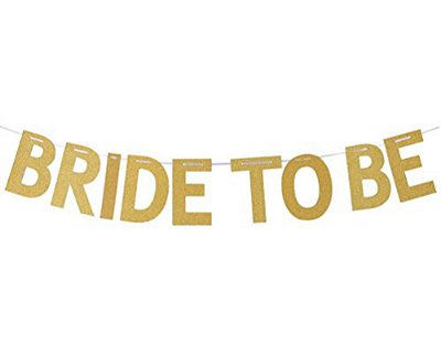 Banner Decorativo Bride to Be Dourado