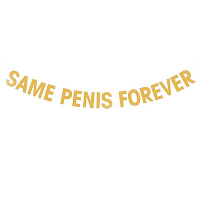 Banner Decorativo Same Penis Forever Dourado