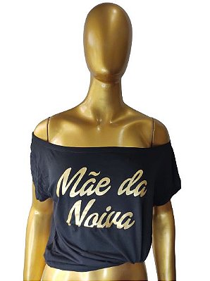 Blusa Canoa Mãe da Noiva Preto Outlet