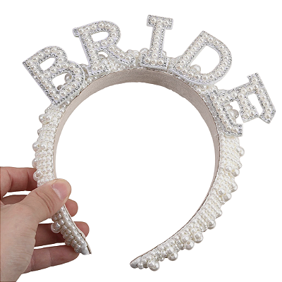 Tiara Bride com Pérolas – Arco Casamento e Despedida de Solteira