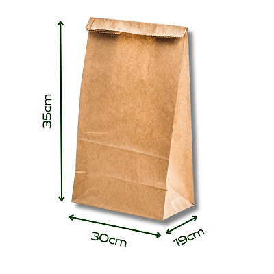 Saco Kraft Liso 30x19x35 80g