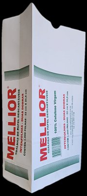 Saco para Toalhas de Papel Interfolha Mellior - 2 Dobras 100% Celulose (Pacote com 200 Sacos)