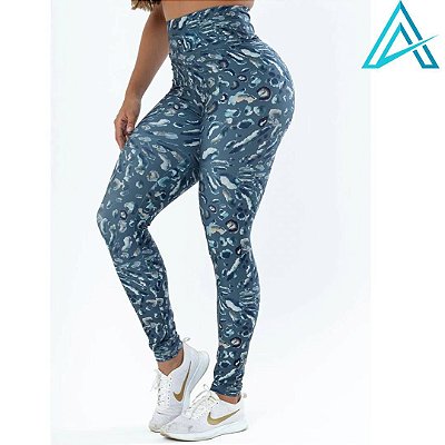 Calça Legging UC Choices Estampa Digital Onça Cinza