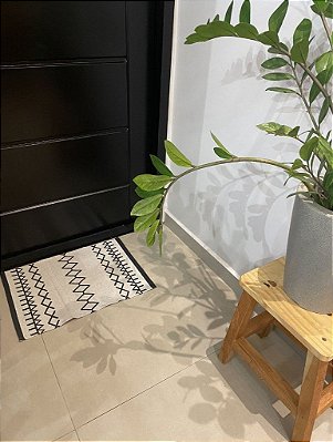 Tapete de porta canvas minimalista estampa losango