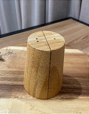 Porta sal e pimenta bambu