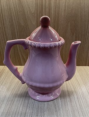 Conjunto de Chá em Porcelana com Bule Rosa Poá 700 ml