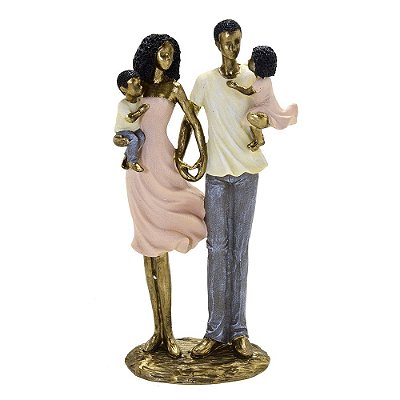 Enfeite Figura Família Decorativa Resina