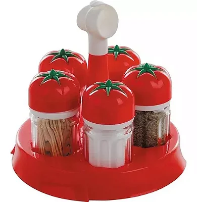 Porta Condimentos de Plástico Tomate