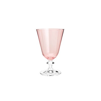 Conjunto de 06 Taças Cristal Para Vinho Bella Rosé Quartz Bohemia