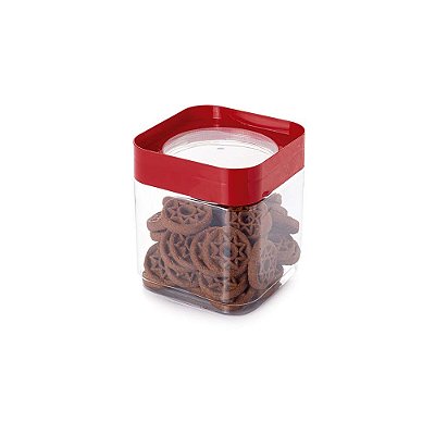 Pote Quadrado Plug Vermelho 1,28 L