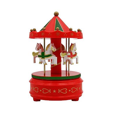 Carrossel Musical Natal Verde e Vermelho