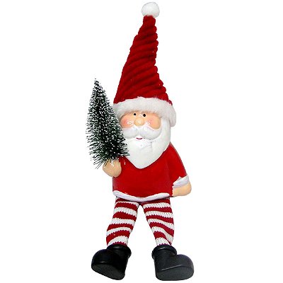 Papai Noel Com Árvore Sentado