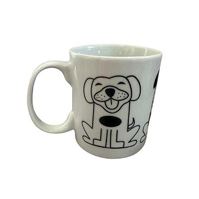 Caneca de Porcelana Chocolate Cachorros