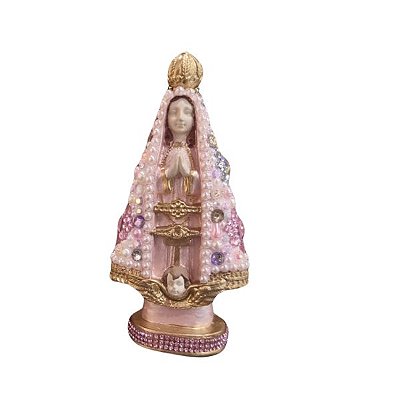 Nossa Senhora Pedraria Rosa 13 cm