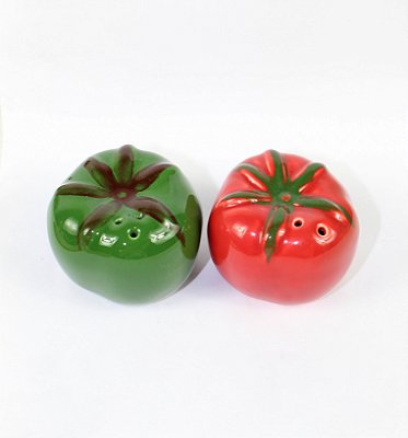 Saleiro e Pimenteiro de Cerâmica Tomate