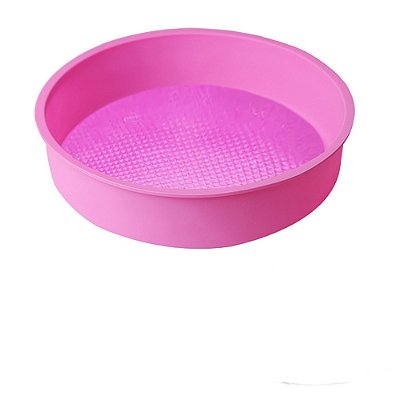 Forma Redonda de Silicone Rosa 24 CM