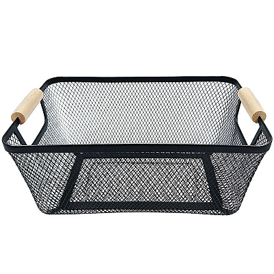 Cesta de Metal Organizadora Preta