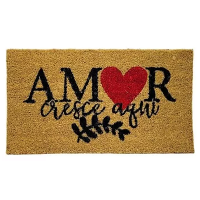 Tapete capacho Amor Cresce Aqui