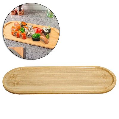 Bandeja de Bambu Multiuso 24 cm