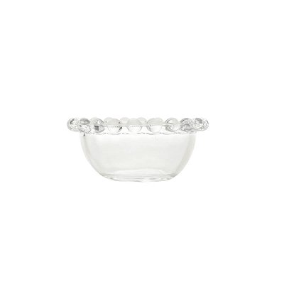 Bowl de Vidro com Borda de Bolinha Pearl Transparente 8,7 cm